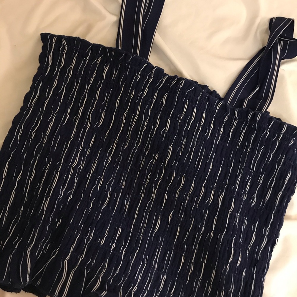 LA hearts blue striped tank